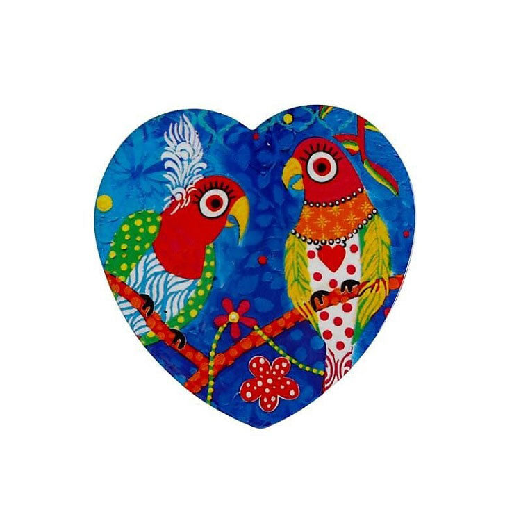 SOTTOBICCHIERE LOVE HEARTS 10CM RAINBOW GIRLS