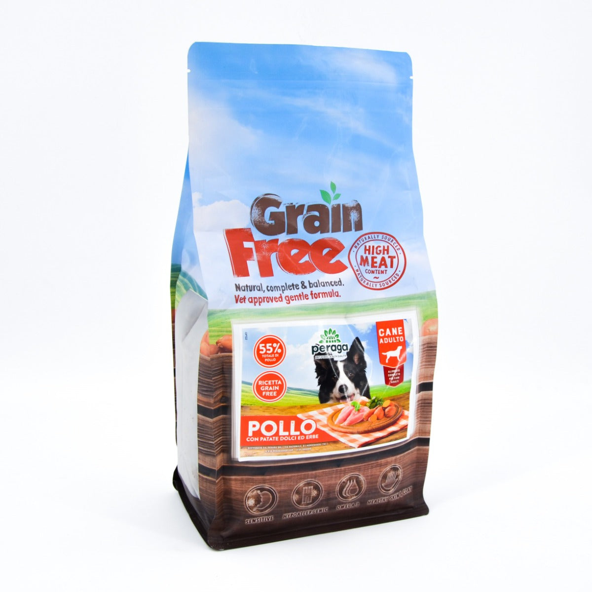 CROCCHETTE PERAGA GRAIN FREE PER CANE ADULTO 2KG POLLO