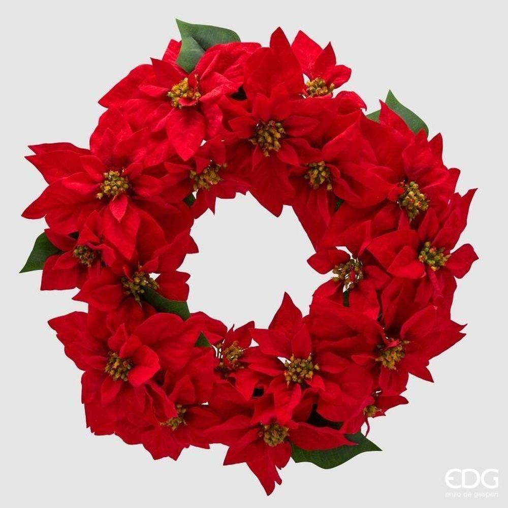 Corona Stella di Natale D55 Rossa EDG