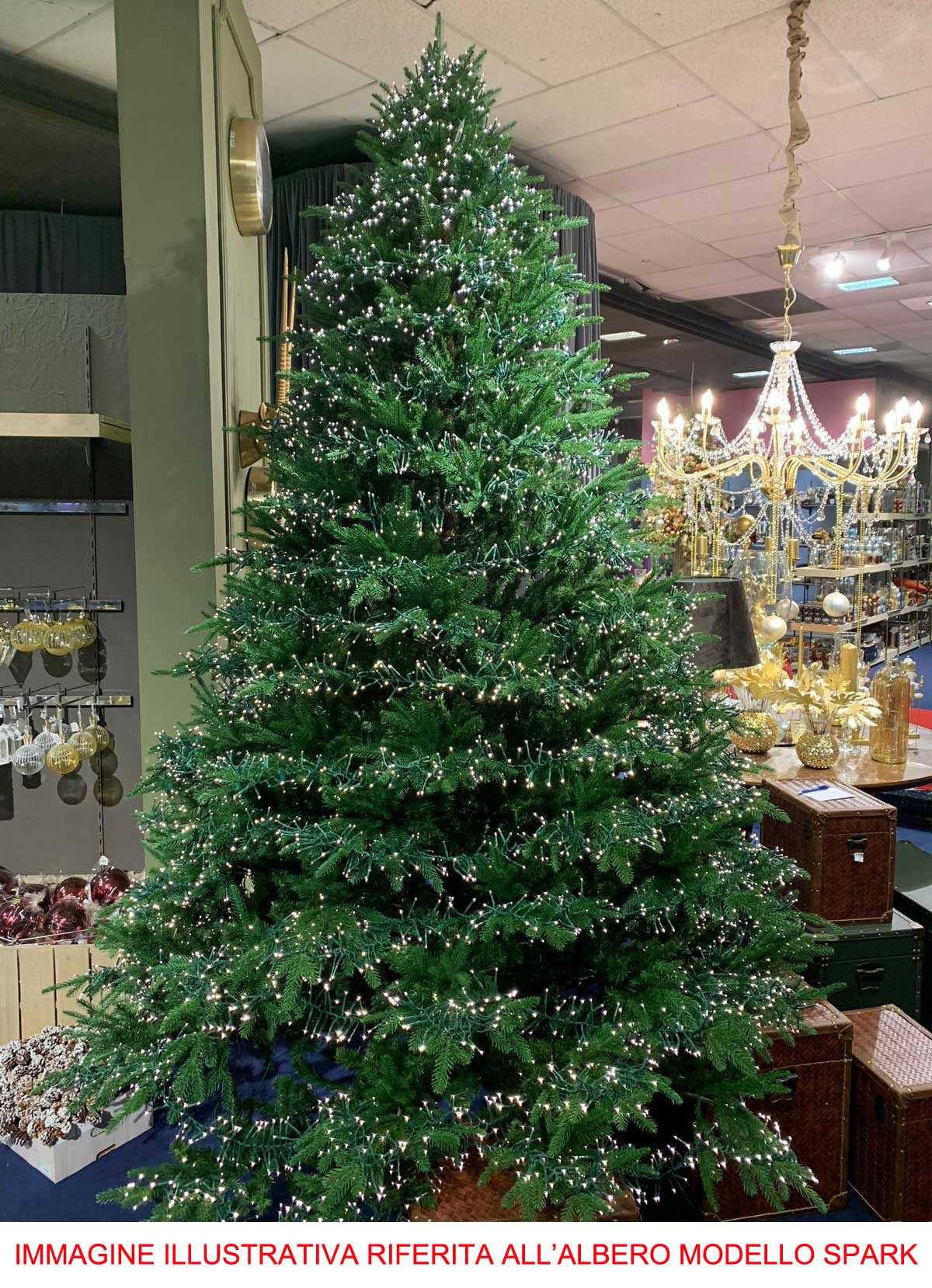 ALBERO DI NATALE SPARK 360CM PREILLUMINATO CON 13600 MINILED