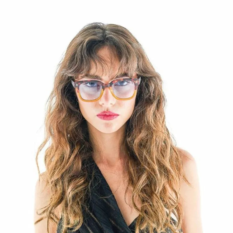 OCCHIALE DA SOLE PREMUM BIG FRAME GIOVANNI HAVANA YELLOW LENTI BLU