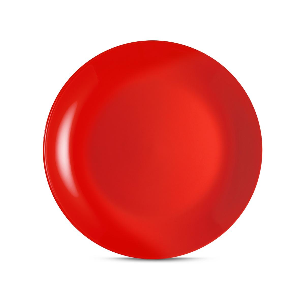 PIATTO PIANO IN PORCELLANA 27CM ROSSO - MARANELLO