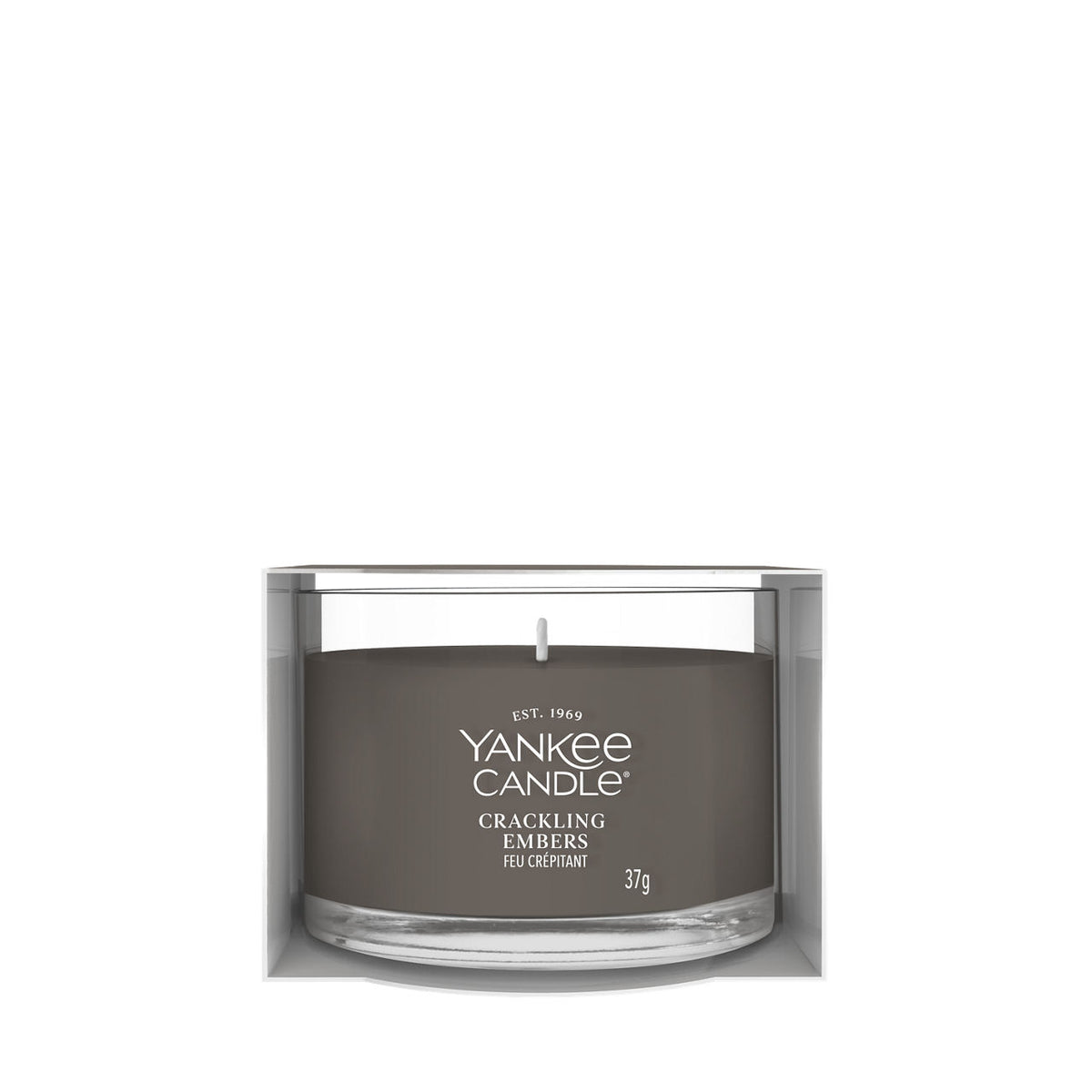 Candela Crackling Embers 37g Grigio Yankee Candle