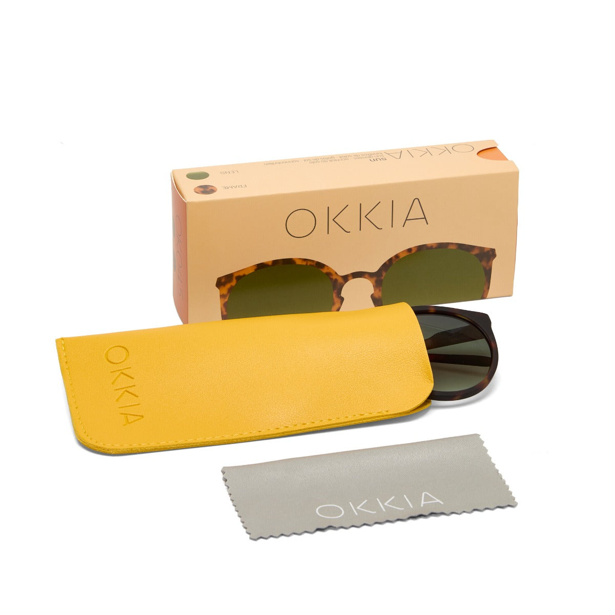 OCCHIALE DA SOLE MODELLO BERLINO CLASSIC HAVANA OKKIA