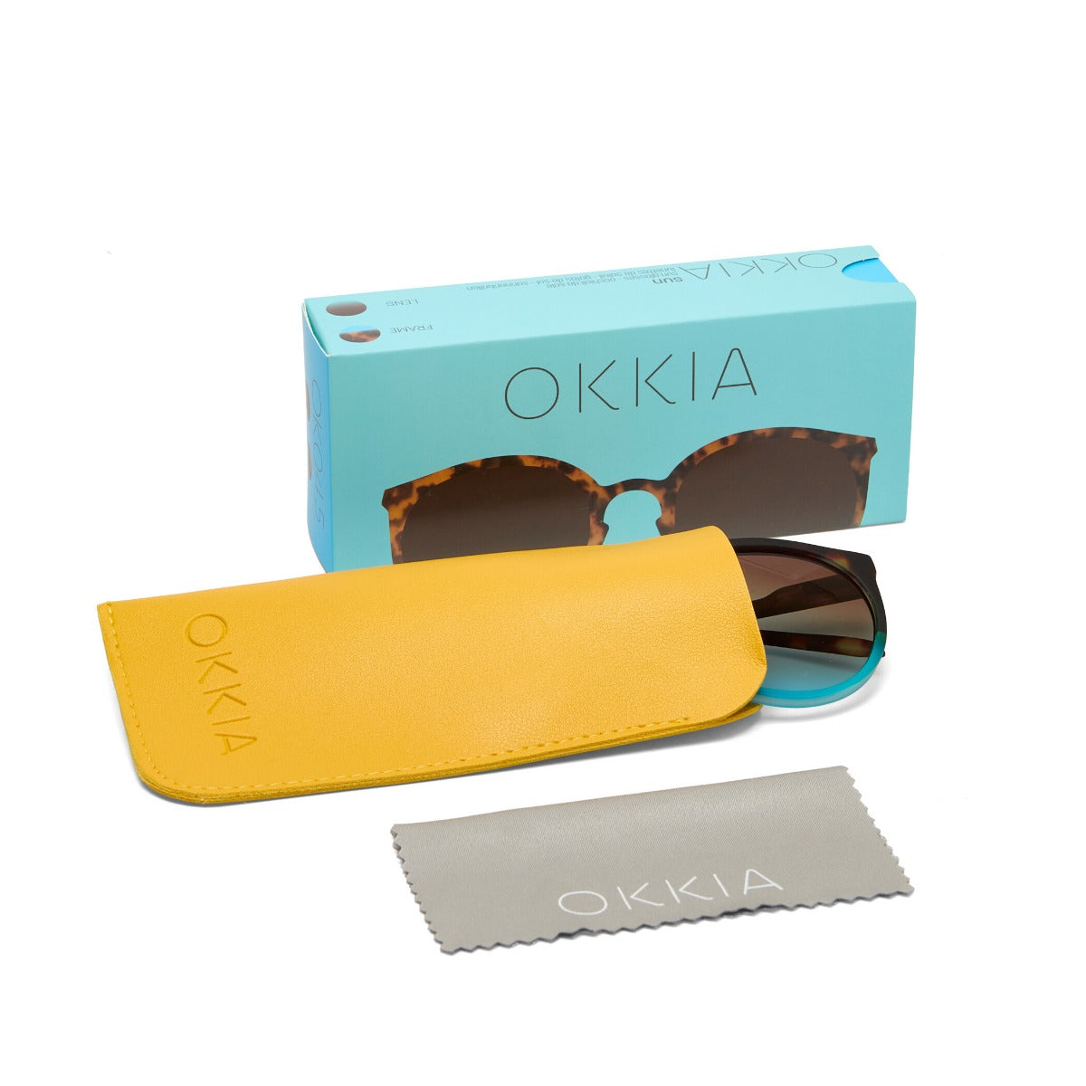 OCCHIALE DA SOLE MODELLO BERLINO HAVANA E BLUE OKKIA