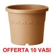 OFFERTA 10 VASO ALGARVE CILINDRO 35CM TERRA