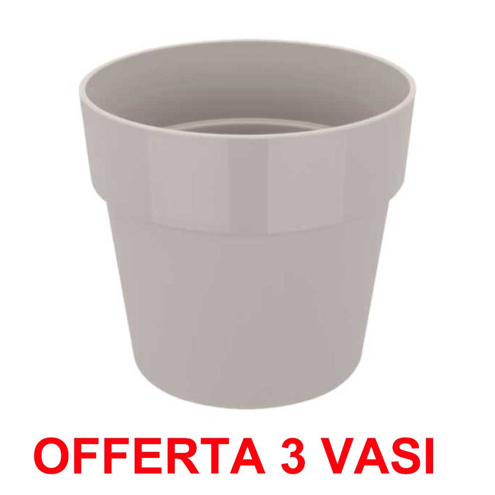 OFFERTA 3 VASO B.FOR ORIGINAL ROUND MINI 9CM WARM GREY