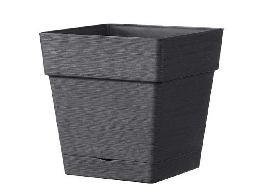 VASO QUADRATO SAVE R 17CM ANTRACITE