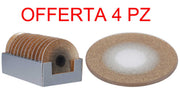 OFFERTA 4 SOTTO CANDELA 15CM IN VETRO CON GLITTER ORO