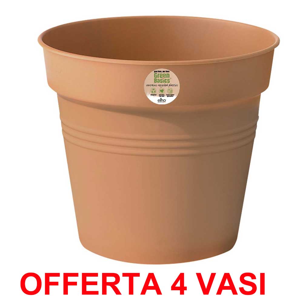 OFFERTA 4 VASO GREEN BASICS GROWPOT 19CM MILD TERRA