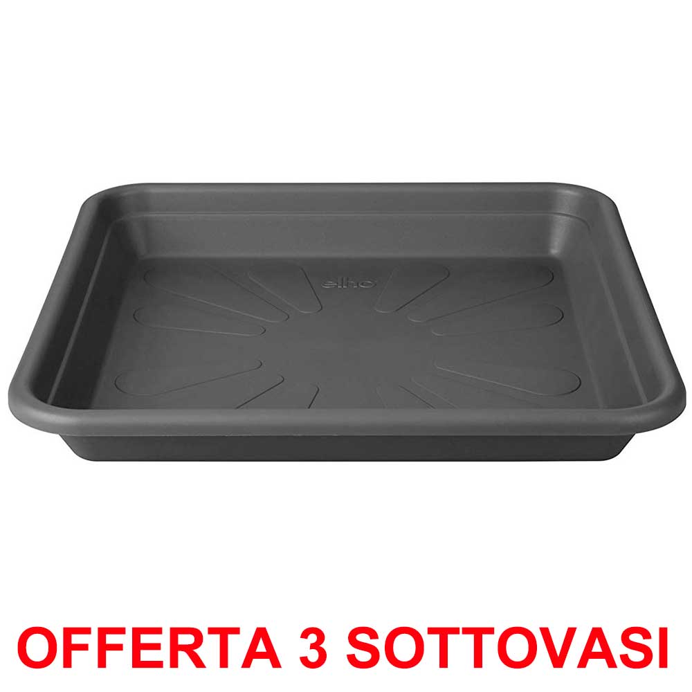OFFERTA 3 SOTTOVASO UNIVERSAL SAUCER SQUARE 25CM ANTRACITE