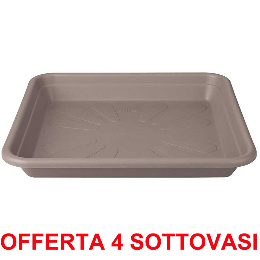 OFFERTA 4 SOTTOVASO UNIVERSAL SAUCER SQUARE 30CM TAUPE