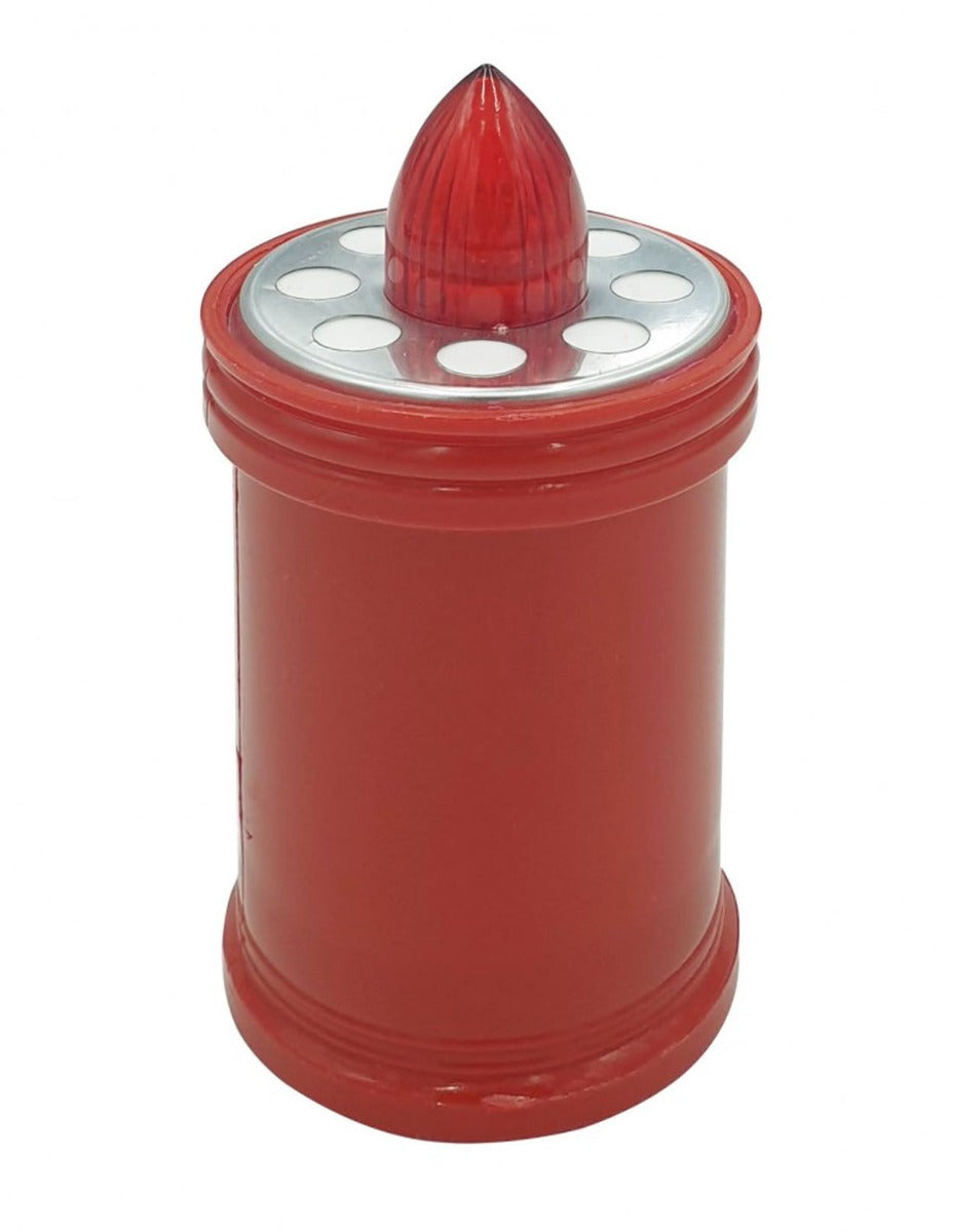 LUMINO ELETTRICO A LED 12,9 CM, DURATA 60GG, ROSSO CON LUCE INTERMITTENTE ROSSA