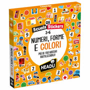 Kit Gioco Educativo Scuola Stickers Numeri Forme Colori 3-6 Anni