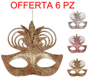 OFFERTA 6 MASCHERE GLITTER APPENDIBILI ASSORTITE