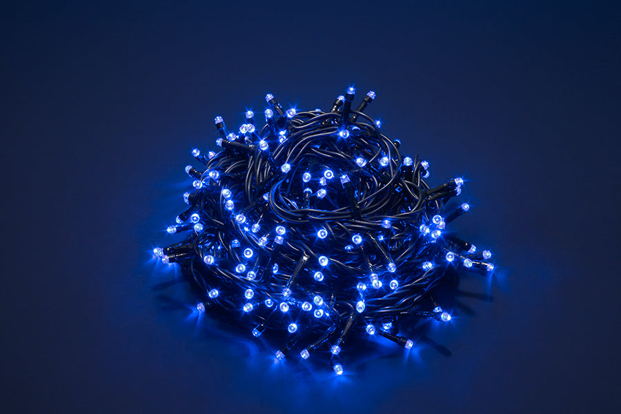 LUCI DI NATALE 2000 LED BLU 8 GIOCHI DI LUCE