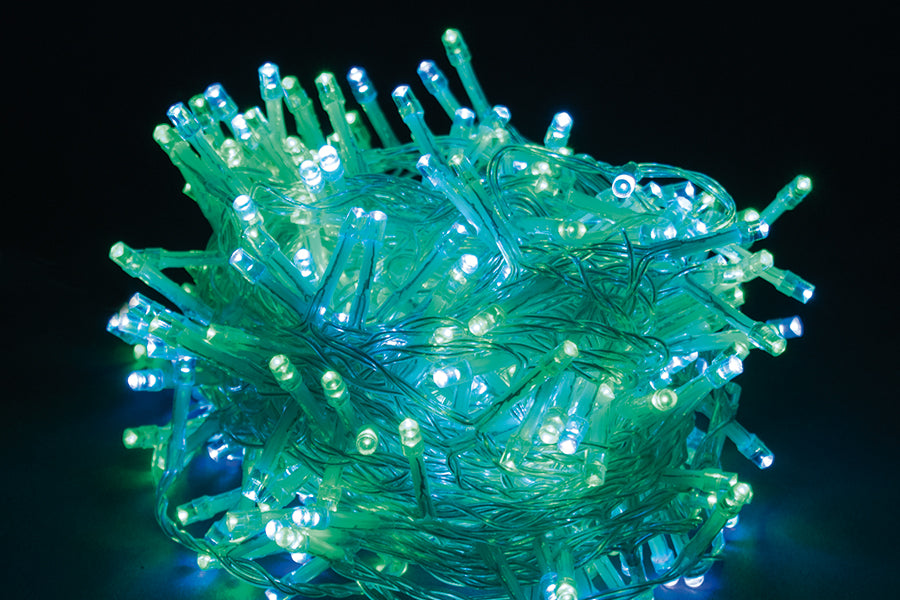 LUCI DI NATALE 300 LED BIANCO / VERDE 8 GIOCHI DI LUCE