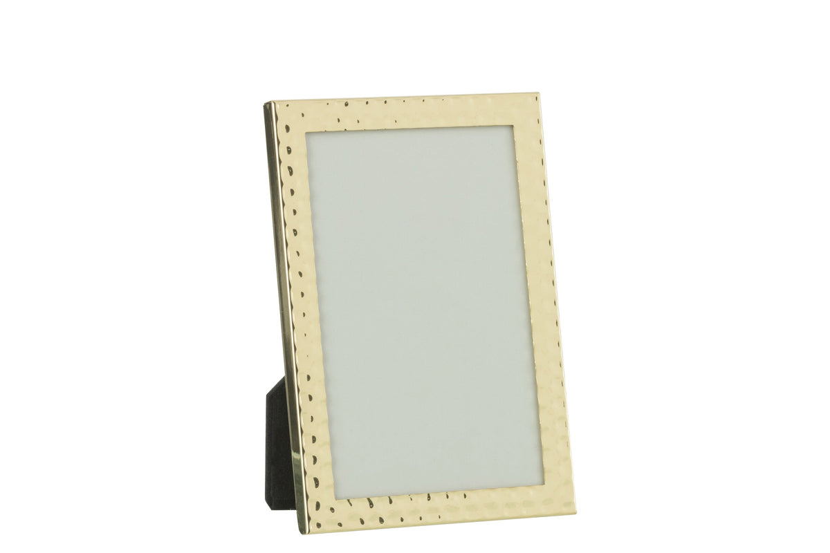 Portafoto Bordo Martellato 15X20 Metallo Oro Large Peraga Christmas