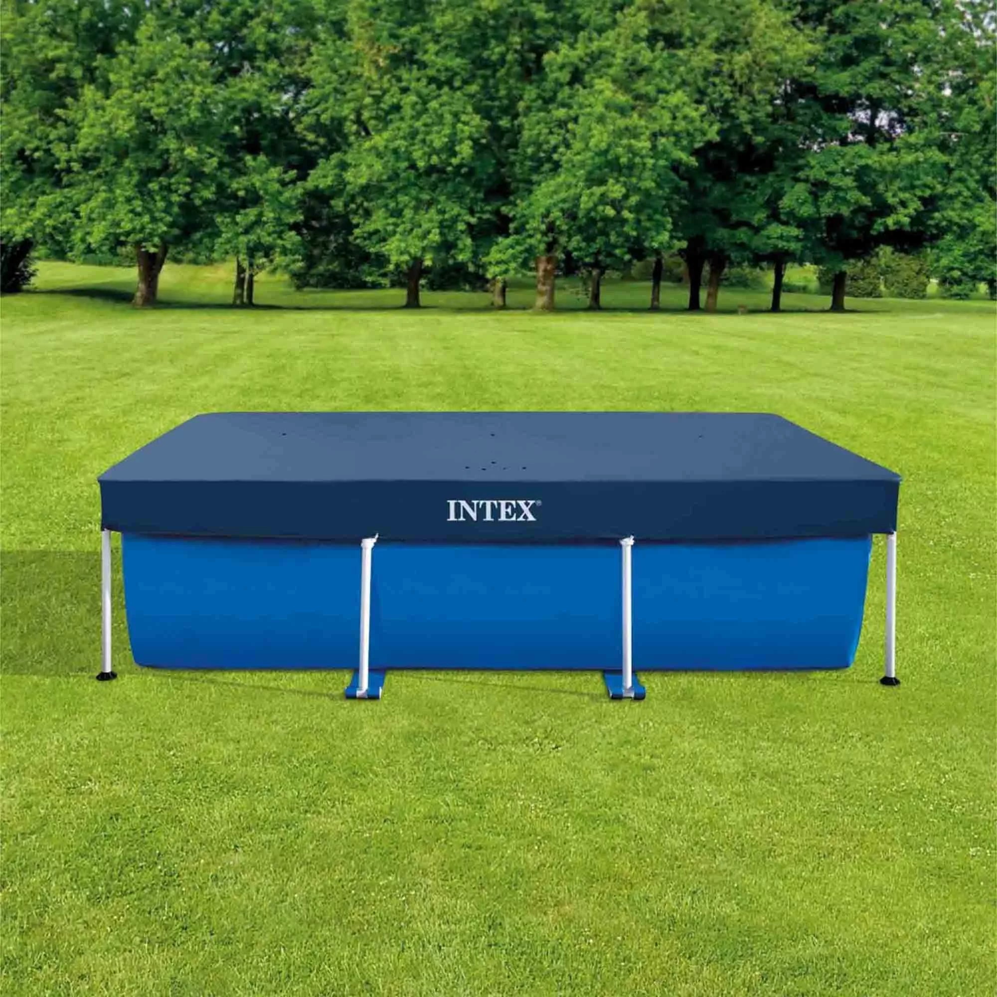 Intex Rechteckige Poolabdeckung 260x160 cm 28036 Dunkelblau