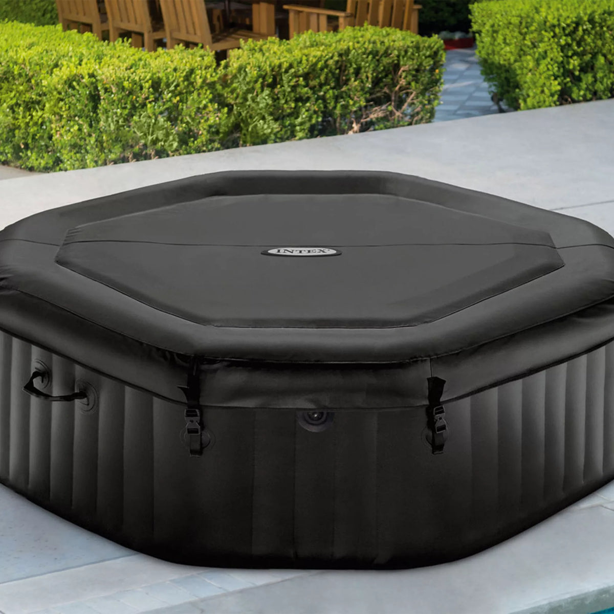 Intex Spa Idromassaggio Jet & Bubble Deluxe 6 posti Nero