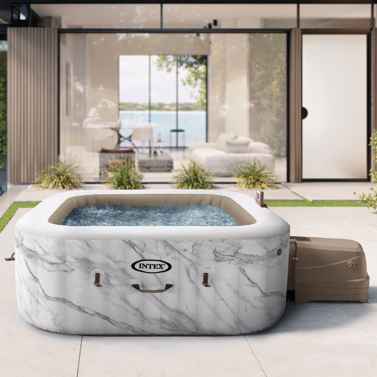 PISCINA SPA IDROMASSAGGIO CALACATTA DUAL ZONE 4 POSTI 211 X 211 X 71 CM