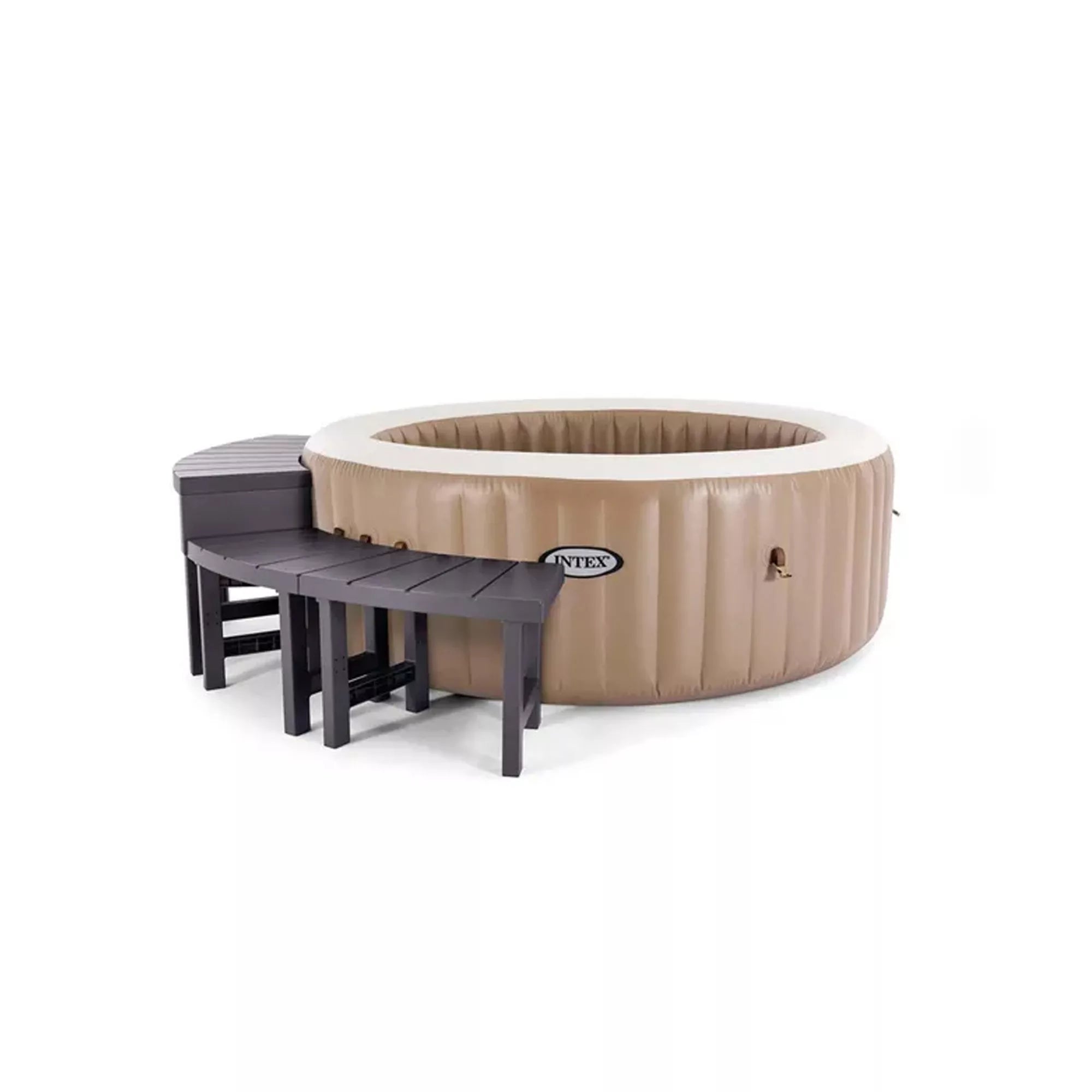 Panchina per PureSpa Rotonda 4 posti 2 pezzi medi e 2 pezzi alti Marrone INTEX