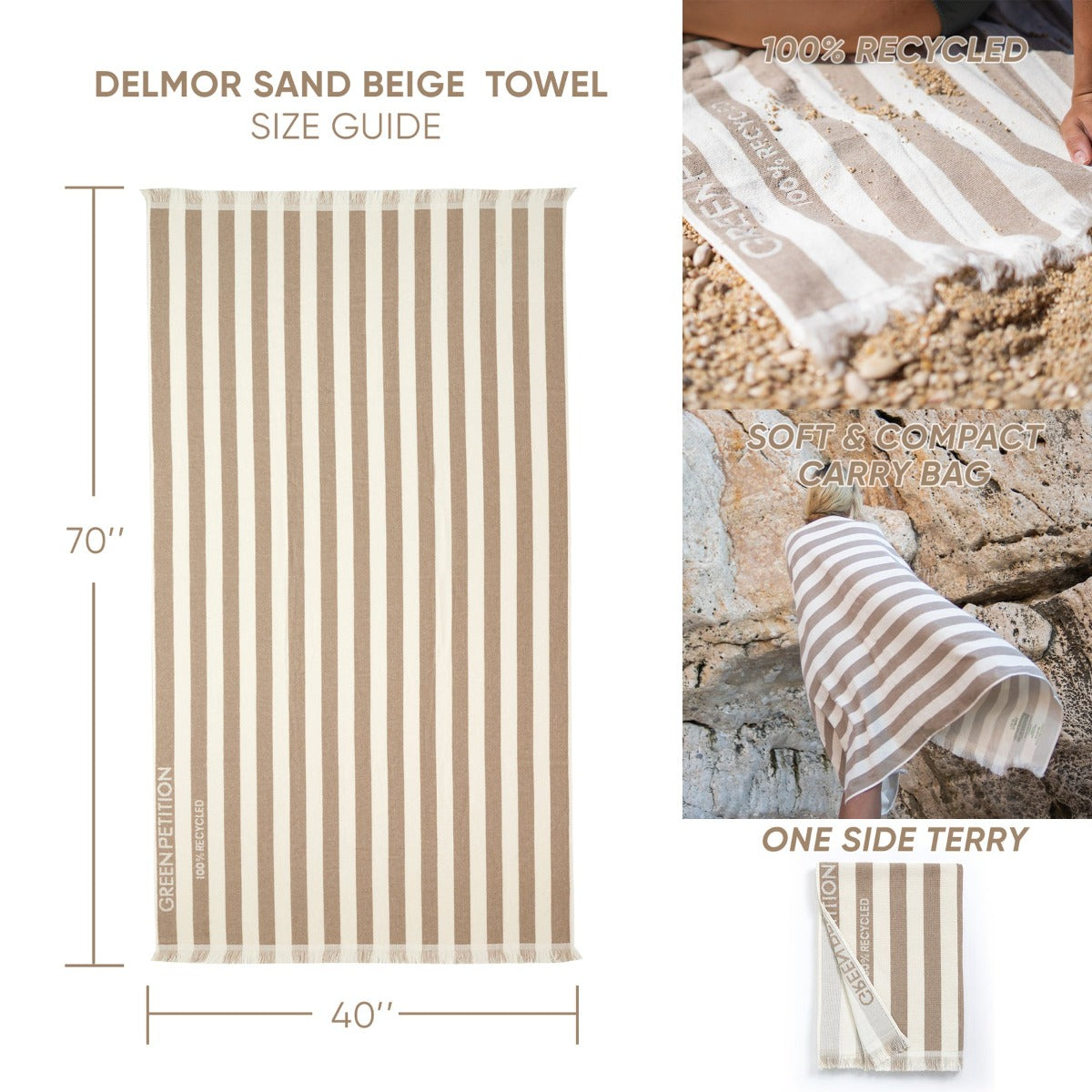 TELO MARE DELMOR SABBIA 100X180CM