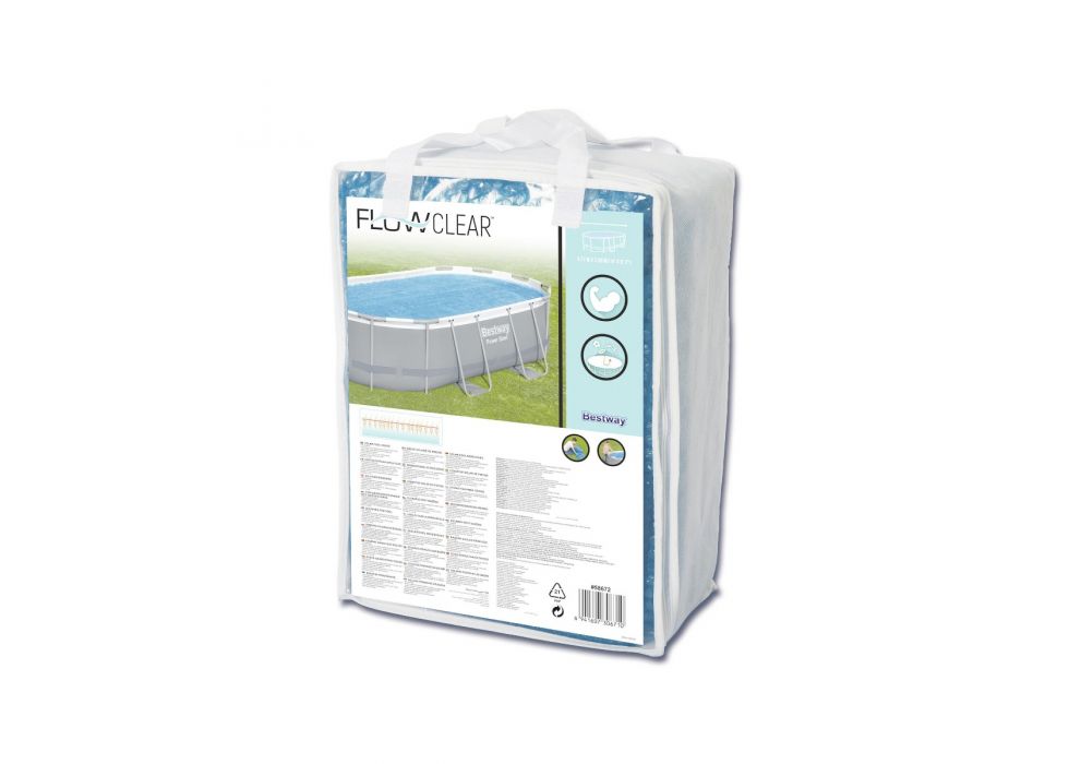 COPERTURA SOLARE PER PISCINA FUORI TERRA OVALE 427X250X100 CM