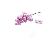 RAMO GLITTERATO ROSA CON BACCHE