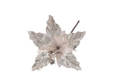 FIORE DECORATIVO CON GAMBO CORTO CHAMPAGNE