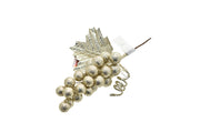 RAMO PICK CHAMPAGNE A GRAPPOLO DI BACCHE CON GLITTER