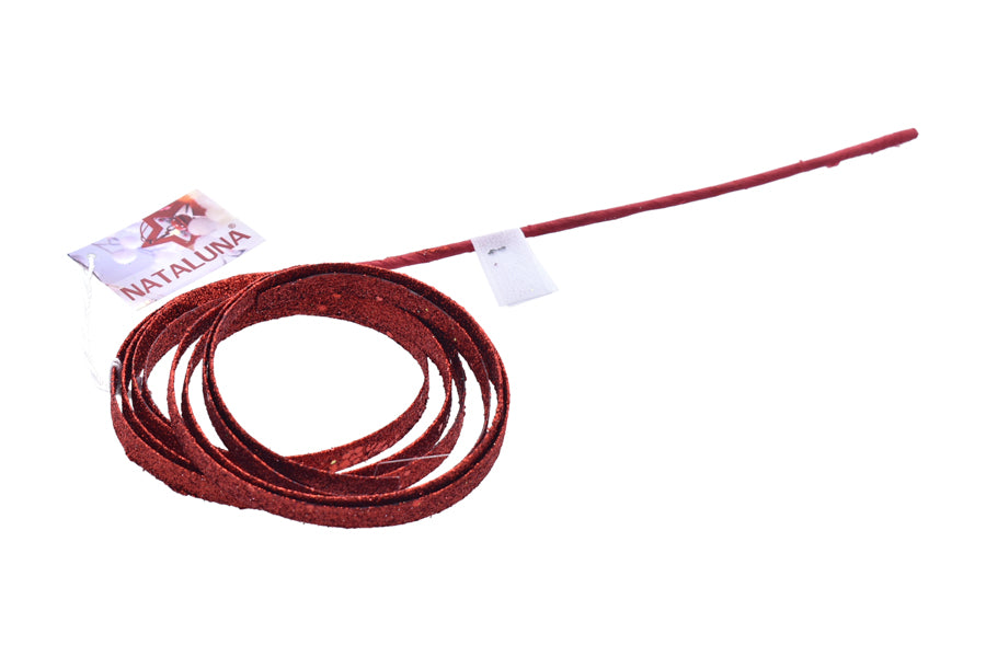 RAMO A SPIRALE GLITTERATO 120CM ROSSO