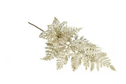 RAMO PICK FIORE CON GLITTER 35CM CHAMPAGNE