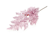 RAMO PICK FIORE CON GLITTER 35CM ROSA