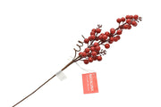 RAMO NATALIZIO ROSSO CON BACCHE