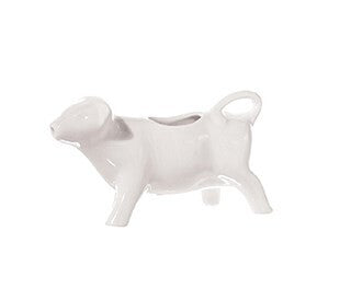 MUCCHINE LATTIERA MUCCA IN PIEDI 15 CM LA PORCELLANA BIANCA