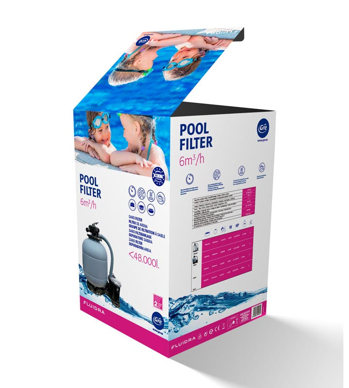 POMPA FILTRO PISCINA 400 MM – 6 M/H