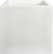 VASO VIVO NEXT SQUARE 30CM BIANCO