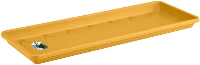 VASO BARCELONA TROUGH SAUCER 50CM HONEY YELLOW