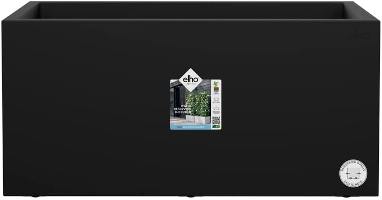 VASO VIVO NEXT LONG 60CM LIVING BLACK NERO