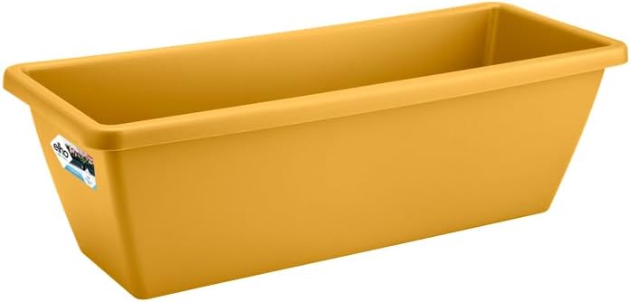 VASO FIORIERA BARCELONA TROUGH 70CM HONEY YELLOW