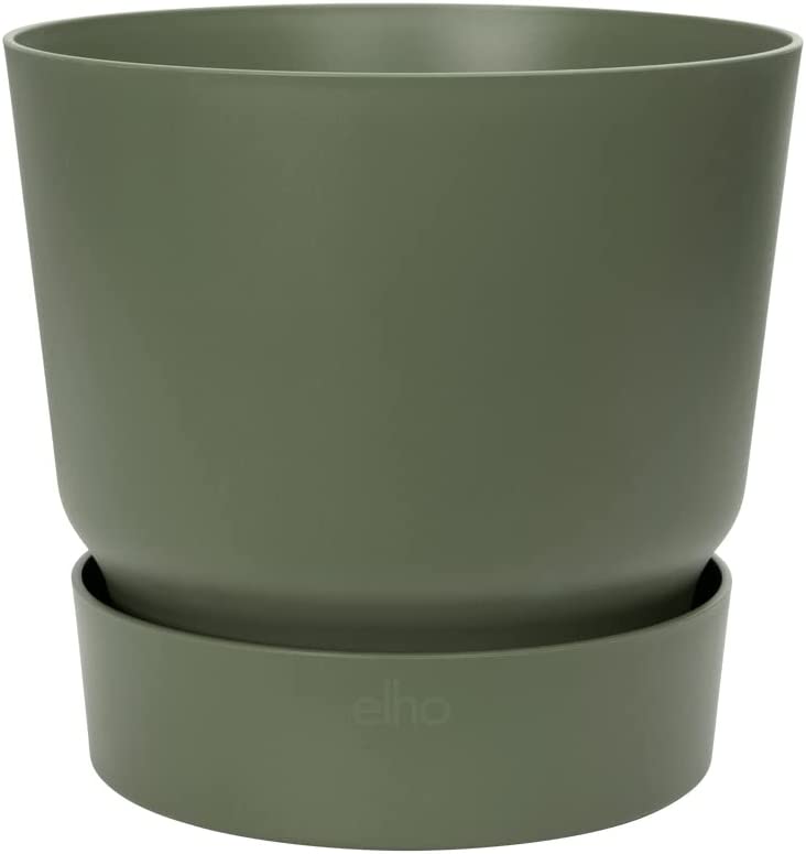 VASO GREENVILLE ROUND 18CM LEAF GREEN