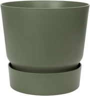 VASO GREENVILLE ROUND 14CM LEAF GREEN
