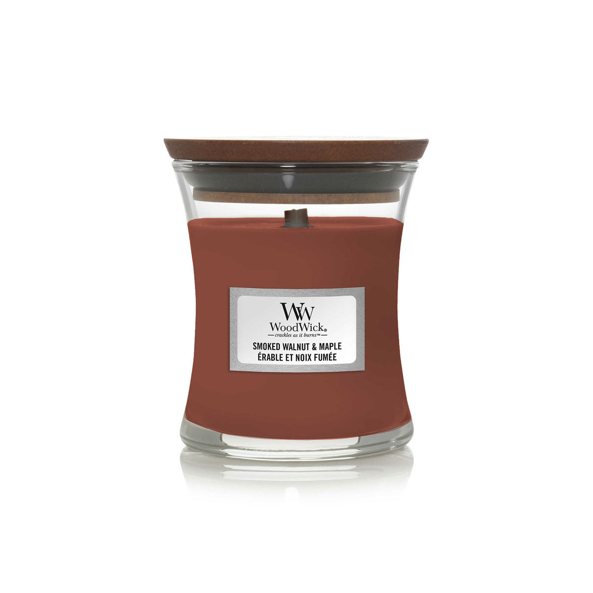 CANDELA CLESSIDRA PICCOLA MINI JAR SMOKED WALNUT & MAPLE