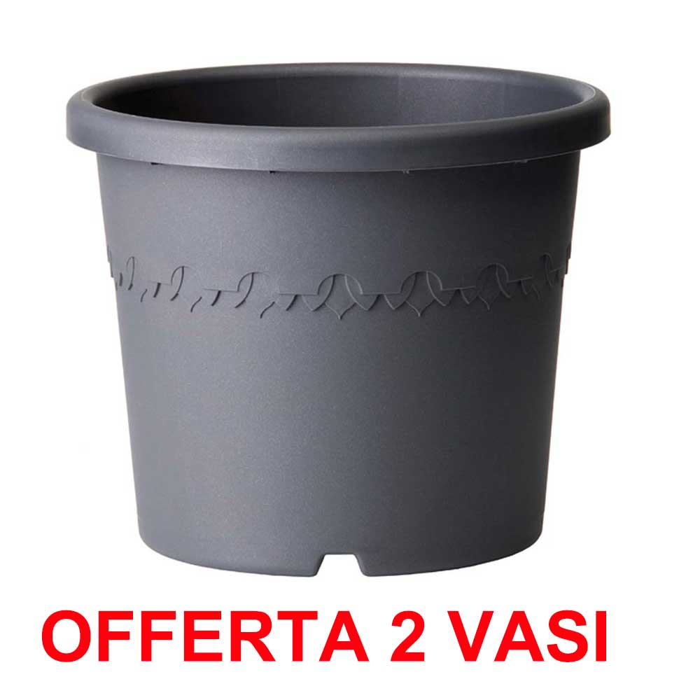 OFFERTA 2 VASO ALGARVE CILINDRO WHEELS 48CM ANTHRACITE