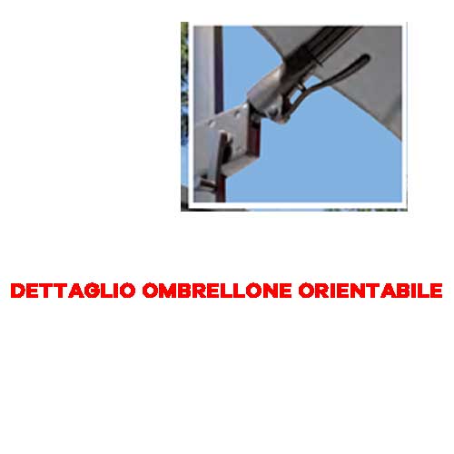 OMBRELLONE RETRATTILE/ORIENTABILE/INCLINABILE LATERALMENTE DEPORTE 3X3 QUERCIA/GRIGIO
