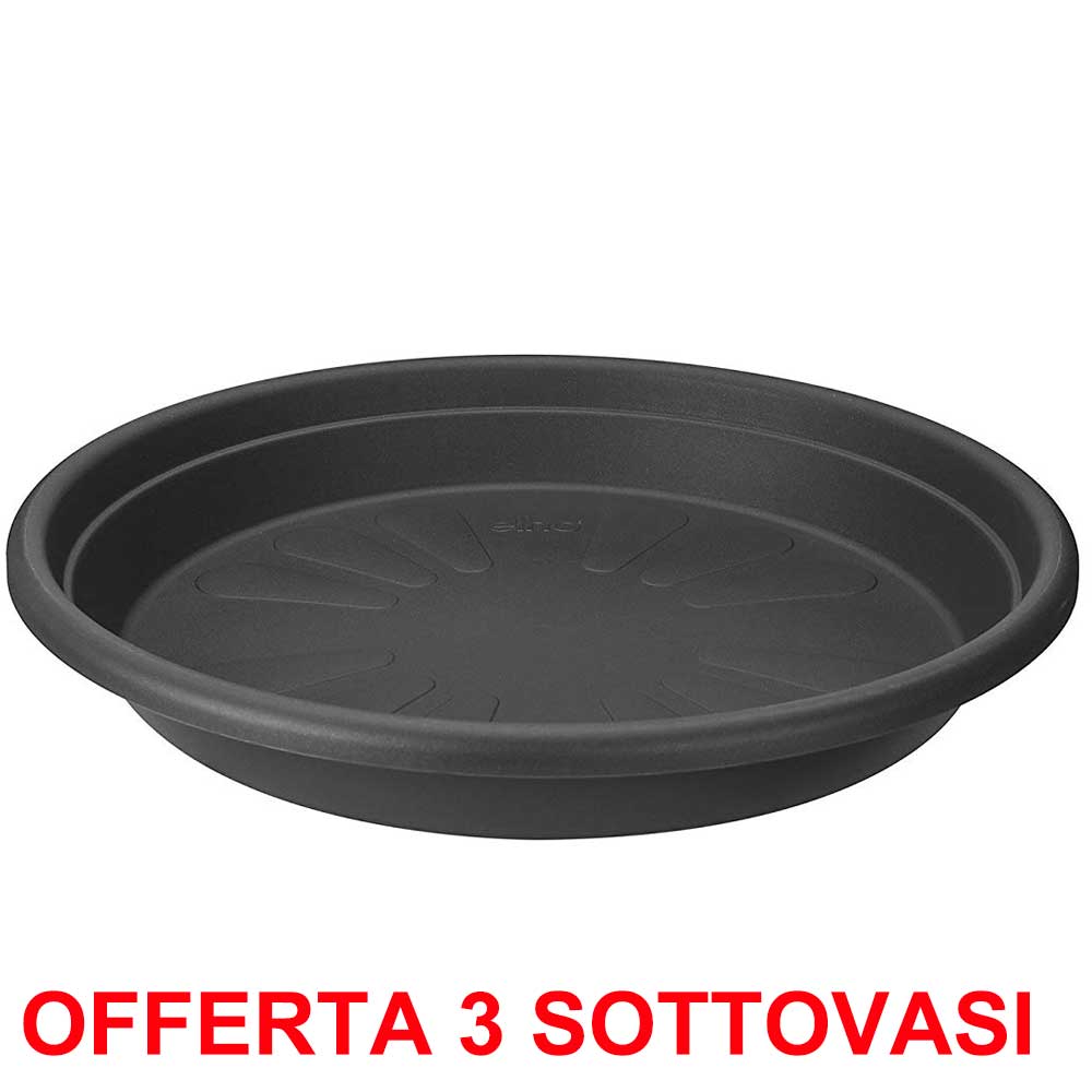 OFFERTA 3 SOTTOVASO UNIVERSAL SAUCER ROUND 30CM ANTRACITE