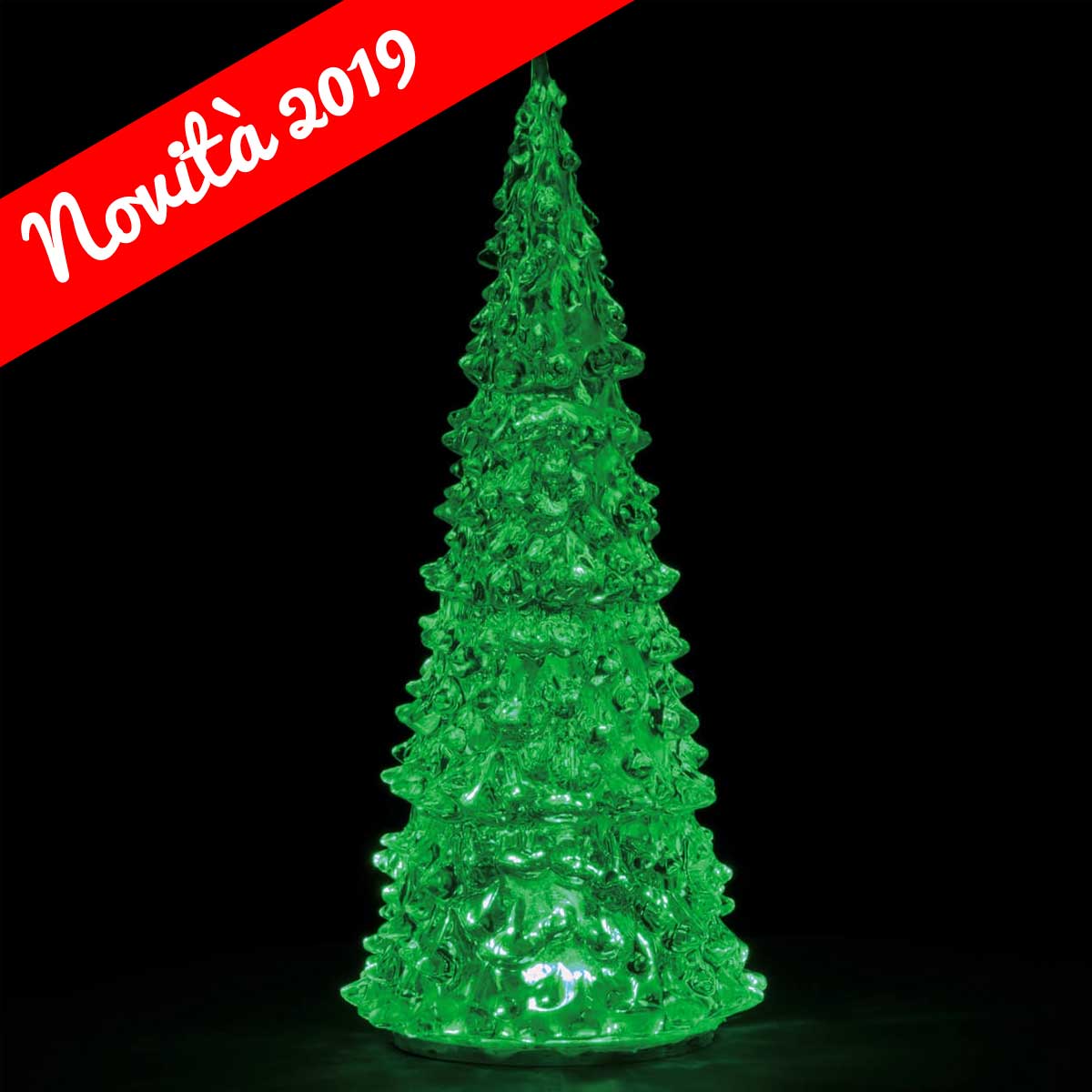 ALBERO LUMINOSO MULTICOLOR - CRYSTAL LIGHTED TREE, 3 COLOR CHANGEABLE, LARGE