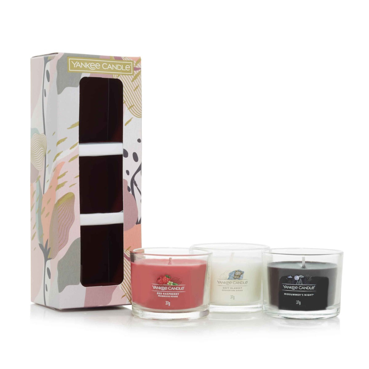 CONFEZIONE REGALO CON 3 CANDELE MINI