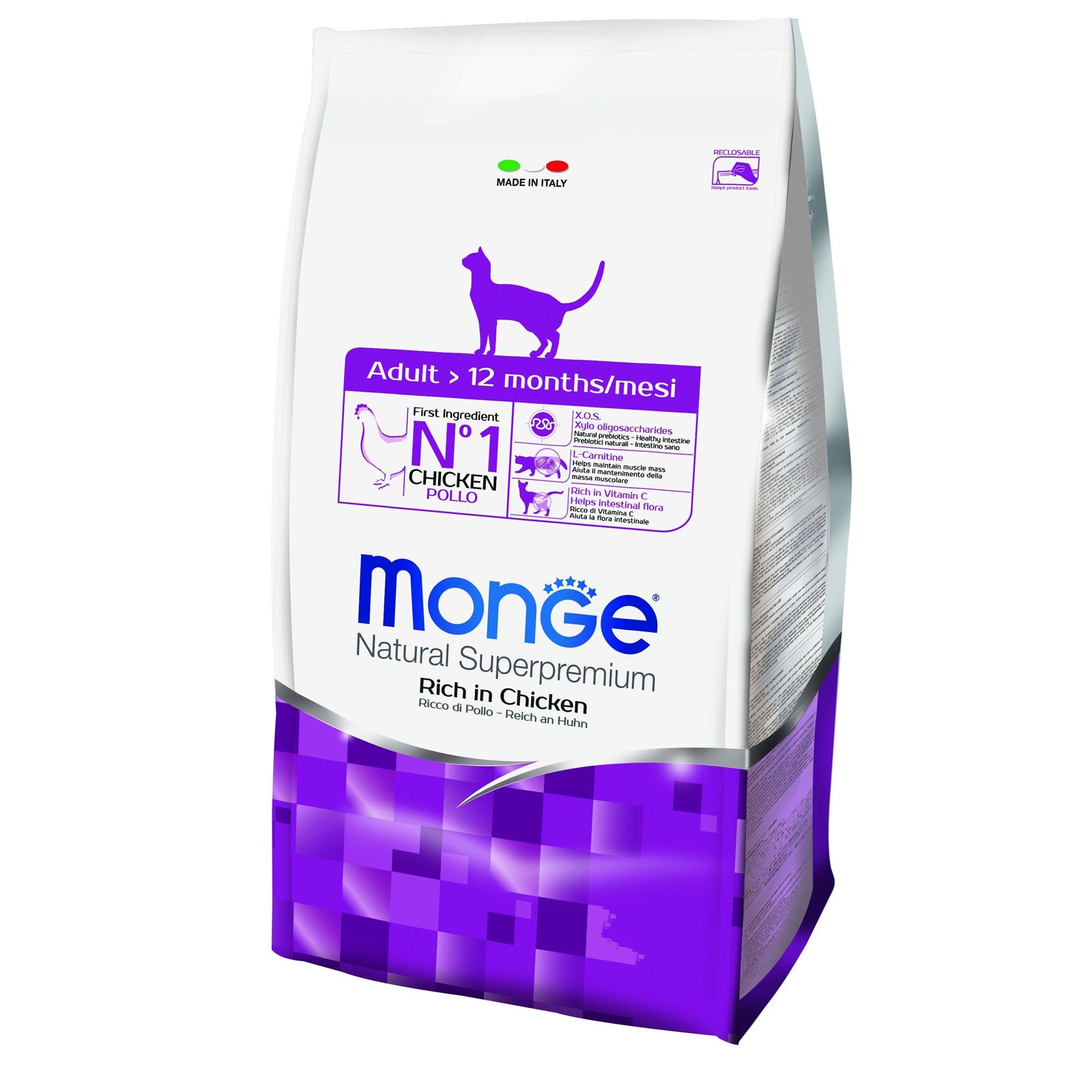 MONGE CIBO SECCO GATTO CROCCANTINI ADULT 1,5 KG